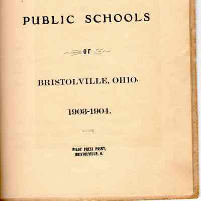 Report, Bristol Public Schools, 1903,1904