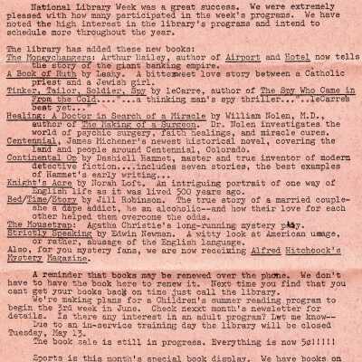 Library Newsletters