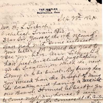 Early Library Correspondence, 1911