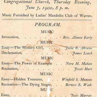 Program, Music, Bristol High School