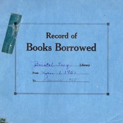Record Book of Books Borrowed, 1951