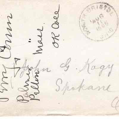 Envelope and letter, 1905
