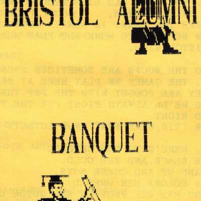 Program, 96th Bristol Alumni Banquet,1991