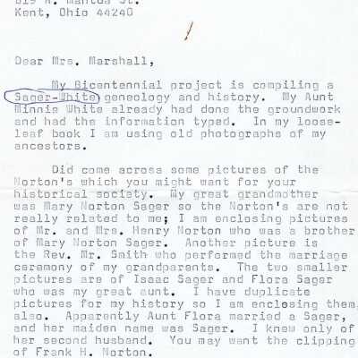 Letter, 1976