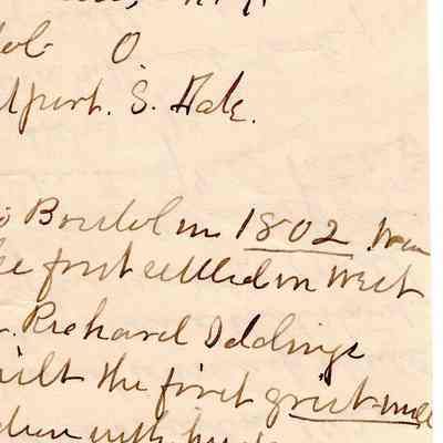 Notes of Unknown Family History