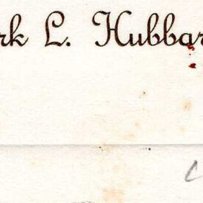 Name card of senior, 1971