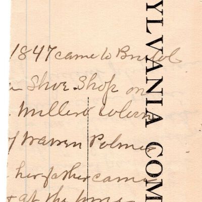 Notes of Early History, Incomplete