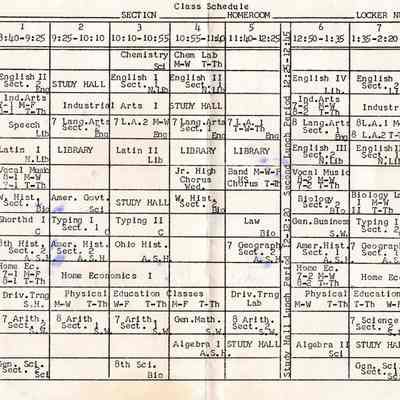 Class Schedule, Bristol School