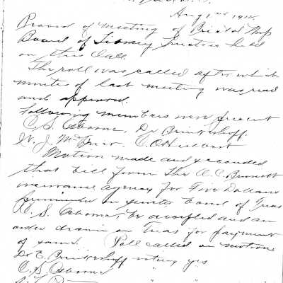 Early Library Minutes,1912