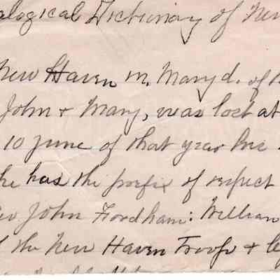 Notes, Maltby Family History