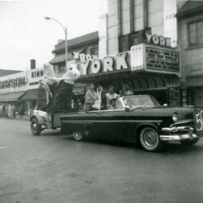 York Community High School Homecoming parade, 1956