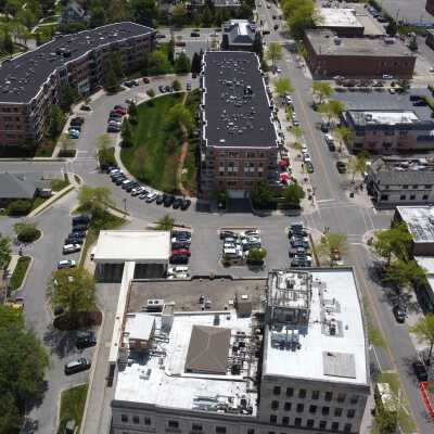 Aerial View of Downtown Elmhurst