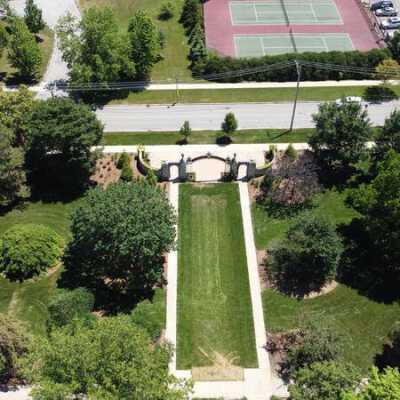 Aerial View of Elmhurst University Campus