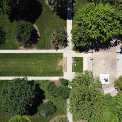 Aerial View of Elmhurst University Campus