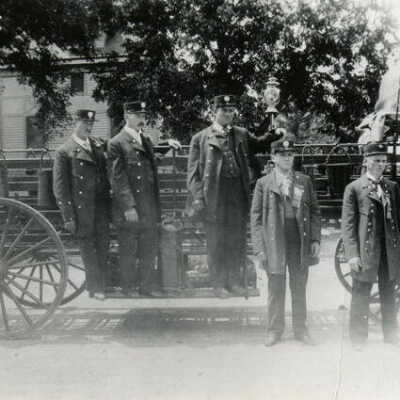 Elmhurst Fire Department with Fire Wagon