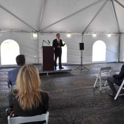 Mayor Levin at 545 Lamont Groundbreaking