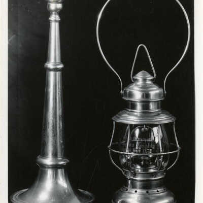 Fire Department Ceremonial Bullhorn and Lantern