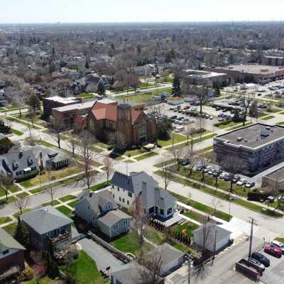 Aerial View, Third and Michigan Streets
