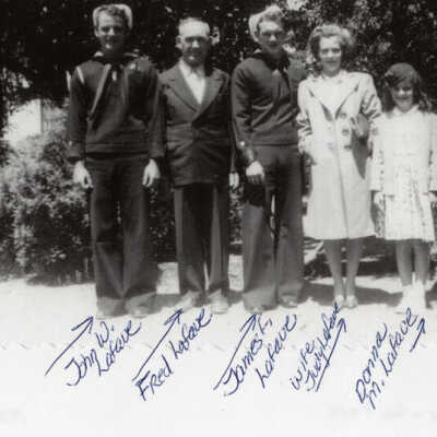 LaFave family members, Fred, John, James, Judy & Donna