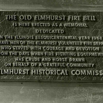 Elmhurst Fire Bell Plaque