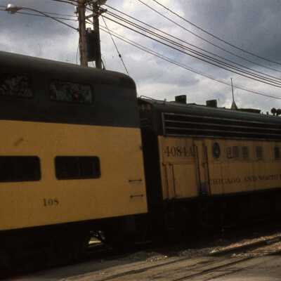 Chicago & North Western RR Train, York Street crossing