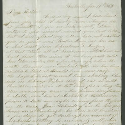 Civil War-era Letter to Frederick Fischer
