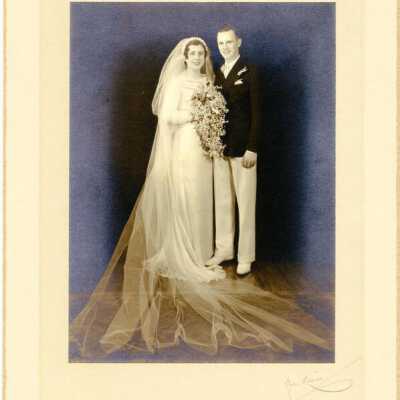 Harold & Harriet Norlie wedding portrait