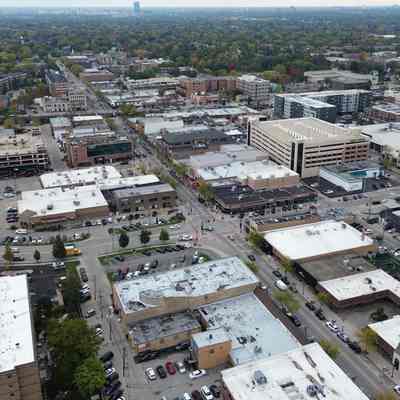 Aerial View, Downtown Elmhurst