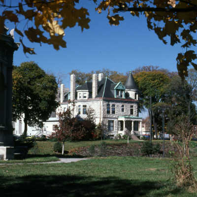 Glos Mausoleum and Elmhurst History Museum in the Glos Mansion