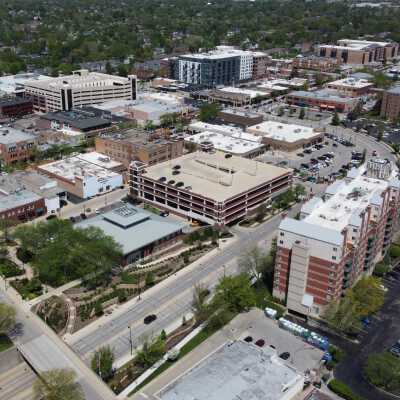 Aerial View, Downtown Elmhurst
