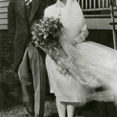 Theophil W. & Martha Mayer Mueller, wedding day