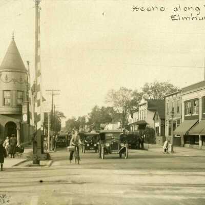 York Street, looking north from Chicago & North Western Railroad tracks