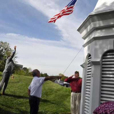 Flag Raising at the Elmhurst Memorial Hospital Cupola Ceremony