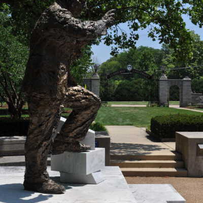 Reinhold Niebuhr Statue at Elmhurst University