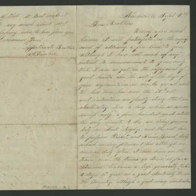 Civil War-era Letter to Frederick Fischer