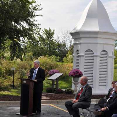 Lee Daniels at the Elmhurst Memorial Hospital Cupola Ceremony