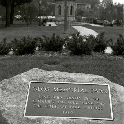 Elmhurst Park District, Glos Memorial Park dedication