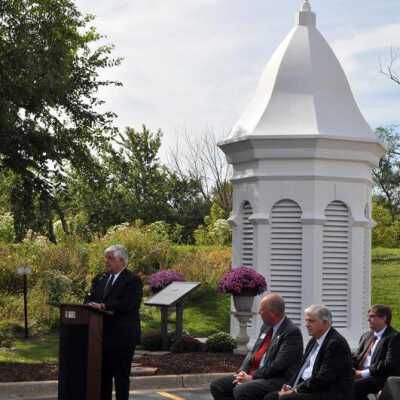 Tom Marcucci at the Elmhurst Memorial Hospital Cupola Ceremony