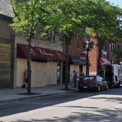 Boarded Windows in Downtown Elmhurst