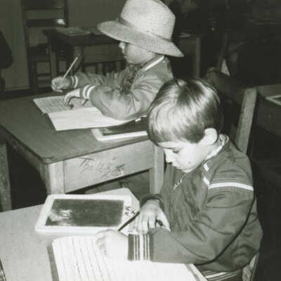 Churchville Schoolhouse, School District 205 students