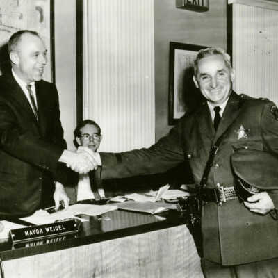 Mayor Weigel and Police Chief Maul