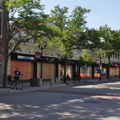 Boarded Windows in Downtown Elmhurst