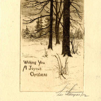 Greeting Card, Sturges etching