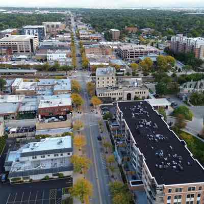 Aerial View, Downtown Elmhurst