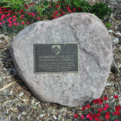 Elmhurst College, Scattering Garden plaque