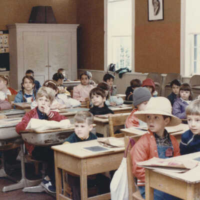 Churchville Schoolhouse, School District 205 students