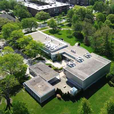 Aerial View of the Elmhurst Art Museum