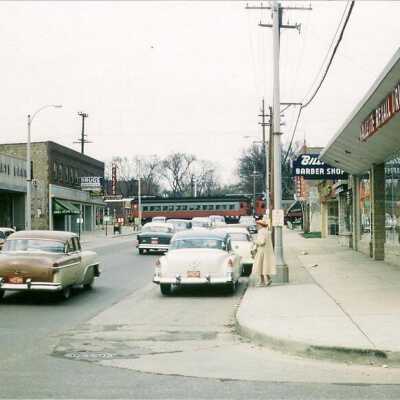 Train at S. York and Vallette Streets