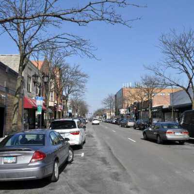 N. York Stree,t looking North from First Street