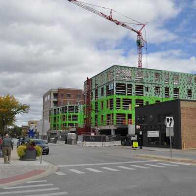 Construction of 183 N. Addison Apartment Block